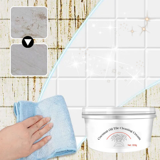 🥥 Kokosnøttolje Fliserens Krem – Fjerner Gjenstridige Flekker & Forlenger Levetiden! ✨ Naturlig & Biologisk Nedbrytbar – Trygt for Fliser, Fuger & Vasker. 🧴 300g – Beholder Glansen Uten Skade. Kjøp 3 for 10% Ekstra Rabatt! 🏠