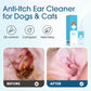 🐾 Kløestillende Ørerens for Hund & Katt – Lindrer Kløe & Fjerner Smuss! ✨ Skånsom Formel – Perfekt for Sensitive Ører. 🧴 Enkel Påføring – Kjøp 3 for 10% Ekstra Rabatt! 🐕
