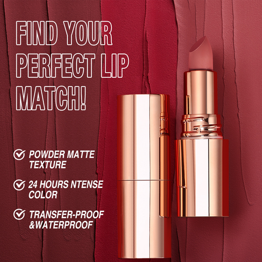 💋 Langvarig Matt Leppestift – Holdbar Farge Uten Å Tørre Ut! ✨ Glatt & Komfortabel – Perfekt for Hverdag & Fest. 🎨 Rik Pigmentering – Kjøp 3 for 10% Ekstra Rabatt! 💄