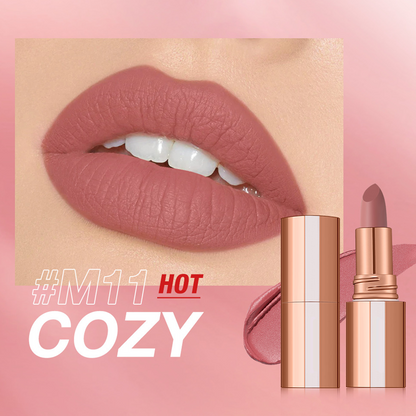 💋 Langvarig Matt Leppestift – Holdbar Farge Uten Å Tørre Ut! ✨ Glatt & Komfortabel – Perfekt for Hverdag & Fest. 🎨 Rik Pigmentering – Kjøp 3 for 10% Ekstra Rabatt! 💄