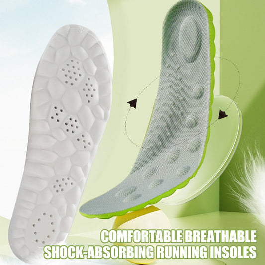 👟 Komfortable Pustende Støtdempende Løpeinnleggssåler – Reduserer Belastning & Forbedrer Ytelsen! ✨ Demper Støt – Perfekt for Løping & Hverdagsgange. 🌬️ Pustende Design – Kjøp 3 for 10% Ekstra Rabatt! 🏃