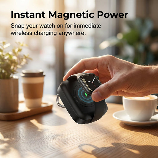 ⌚ 50% RABATT! Bærbar Nøkkelringlader for Smartklokker – 1200mAh & Magnetisk Lading! ✨ Kompakt Design – Perfekt for Reise & Hverdagsbruk. 🔋 Fulladet På 2,5 Timer – Kjøp 3 for 10% Ekstra Rabatt! 🔑