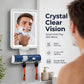 LED-dusjspeil med oppvarmet anti-dugg for barbering
