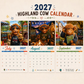 ✨️ OVERRAKSELSE – 50% RABATT! 🐮 Må 2027 bringe deg hell og lykke! 🔥 2027 morsom veggkalender med highland-ku | A4 hengende kalender |