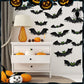Halloween 3D-klistremerker med flaggermus-motiv – sett