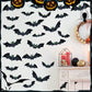 Halloween 3D-klistremerker med flaggermus-motiv – sett