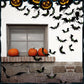 Halloween 3D-klistremerker med flaggermus-motiv – sett