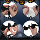 Halloween 3D-klistremerker med flaggermus-motiv – sett