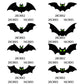 Halloween 3D-klistremerker med flaggermus-motiv – sett