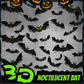 Halloween 3D-klistremerker med flaggermus-motiv – sett