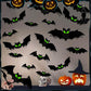Halloween 3D-klistremerker med flaggermus-motiv – sett
