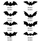 Halloween 3D-klistremerker med flaggermus-motiv – sett