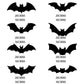 Halloween 3D-klistremerker med flaggermus-motiv – sett