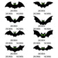Halloween 3D-klistremerker med flaggermus-motiv – sett