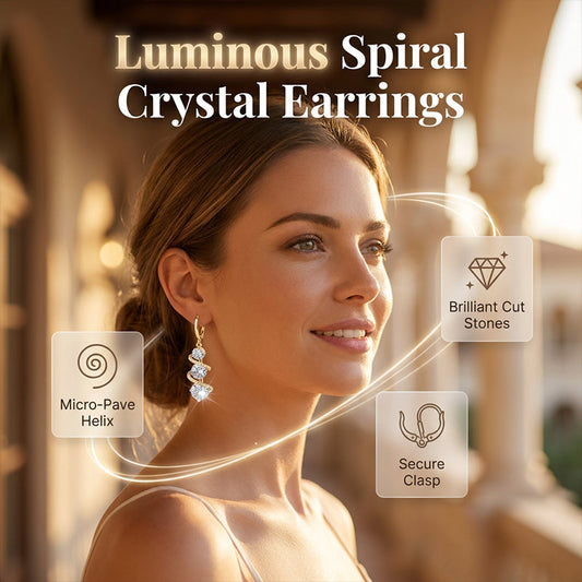 ✨ Asymmetriske Spiral- & Dråpeøreringer – Selvlysende Krystaller & Gylden Heliks! 💫 Forlengende Design – Perfekt for Kvelder & Fest. 🌟 Glitrende Premiumstein – Kjøp 3 for 10% Ekstra Rabatt! 🛍️