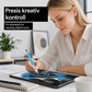 Universell 2-i-1 styluspenn med gradient makron-design for nettbrett