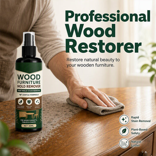 🧴 50% RABATT NÅ! Muggfjerningsspray for tremøbler – flere overflater – raskt-virkende, skånsom & flekkfjernende – perfekt for skap, bord og stoler 🪑✨