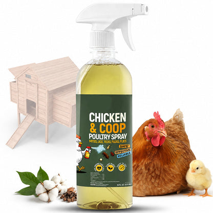 🐓🌿 Naturlig rengjøringsspray for hønsehus – Dyp rengjøring, nøytraliserte lukter og et sunnere miljø for hønene dine.