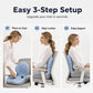 🪑 Ergonomisk memoryskum-sitepute med ryggstøtte – hold deg komfortabel hele dagen, perfekt til kontoret, bilen og hjemmet ✨