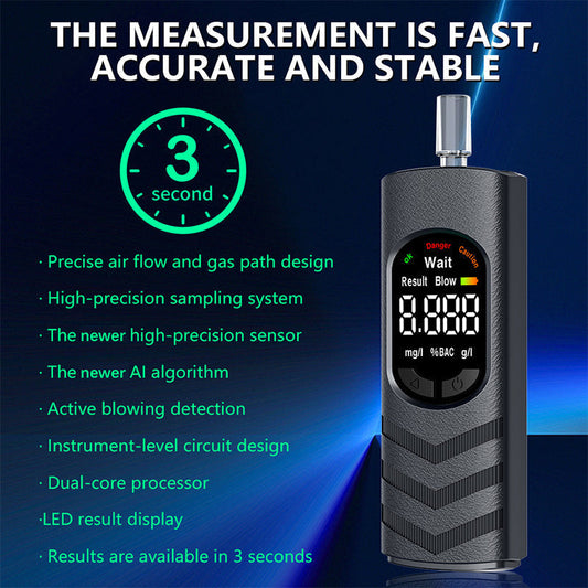 📢 50 % RABATT! 👻🍺 En melding fra det hinsidige: Ikke kjør i fylla! 🚔 | Oppladbar alkotest med LCD-skjerm og talemelding 🥴🍻