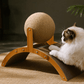 🐱 50 % RABATT! 🧶 Naturlig sisal-kloeskrape i ballform – med kabel, roterende og dobbeltsidig – beskytter møblene dine og underholder katten din 🌿