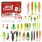 Christmas-fiskeagn adventskalender – blindboks-sett med minnow-popper-sker