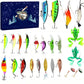 Christmas-fiskeagn adventskalender – blindboks-sett med minnow-popper-sker