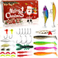 Christmas-fiskeagn adventskalender – blindboks-sett med minnow-popper-sker