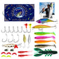 Christmas-fiskeagn adventskalender – blindboks-sett med minnow-popper-sker