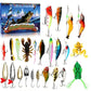 Christmas-fiskeagn adventskalender – blindboks-sett med minnow-popper-sker