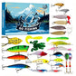 Christmas-fiskeagn adventskalender – blindboks-sett med minnow-popper-sker