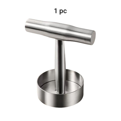 🔥 50 % RABATT! 🥩 Steikepresse – rund bøfform | Matvaregodkjent 304 rustfritt stål – hamburgerformer