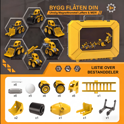 Magnetisk kjøretøybyggesett for barn