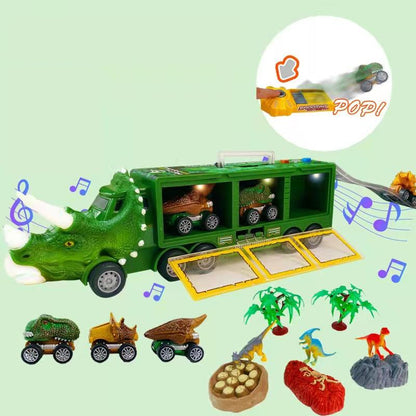 Interaktiv dinosaur-transport-leketøysbil