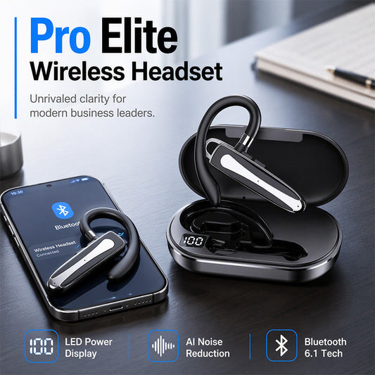 🎁 2026 NYHET – 50 % RABATT! 💥 Vanntett Bluetooth-øretelefon – Bluetooth 5.1, dobbel mikrofon med støyreduksjon og 180° roterbar ørehekte. ✨