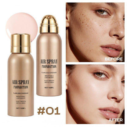 Vanntett feilfri luftspray-foundation