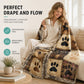 🐾 55 % RABATT NÅ! 🧶 Søt flanellteppe med poteavtrykk – koselig varme, levende trykk og allsidig – perfekt til sofaen, sengen og dyrevennlige hjem 🏠