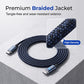 ⚡ 100W hurtigladingskabel – Type-C, auto avstenging, smart chip. Nylonvevd og slitesterk – lader alt! ✨🔌