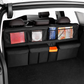 🚗 50 % RABATT NÅ! Stor oppbevaringsveske til bagasjerommet – multifunksjonell organizer for baksetets ryggstøtte med nett – for bedre orden i bilen ✨