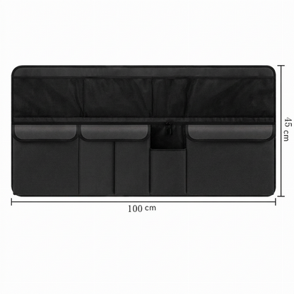 🚗 50 % RABATT NÅ! Stor oppbevaringsveske til bagasjerommet – multifunksjonell organizer for baksetets ryggstøtte med nett – for bedre orden i bilen ✨