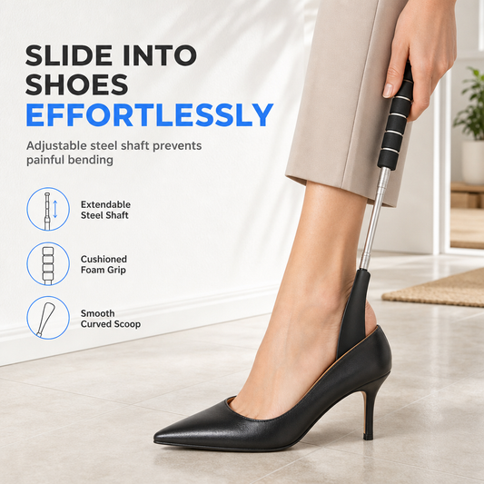 👞 Uttrekkbar lang skohorn | 70 cm rekkevidde