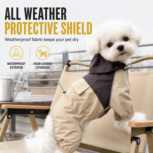 Water-Resistant Full-Coverage Dog Raincoat – product image