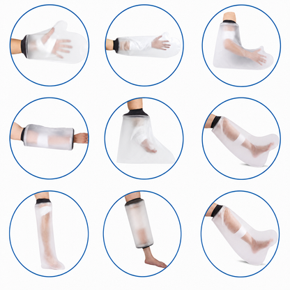 Vanntett beskyttelse for gips og bandasje til dusjing – gjenbrukbar beskyttelseshylse for hånd, arm, fot og ben ved brudd, skader og PICC-linjer hos voksne