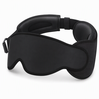 Integrert reisepute i memory foam og 3D blackout-sovemaske-sett for nakkestøtte på reise