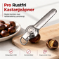 ⏰🔥BEGRENSET TID: bare 129 kr!⚡Nøtteknekker og verktøy til å fjerne skall fra kastanjer i rustfritt stål