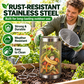 Rustfritt stål-markkomposteringsrør for hager