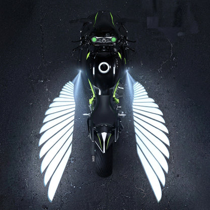 🔥 NÅ: 50 % RABATT I EN BEGRENSET PERIODE – Symmetrisk «englevinge»-belysning for motorsykler og sykler – Ekstremt klar projektorlinse – Fargerike alternativer – Bredt sikkerhetslys 🛵✨🛡️