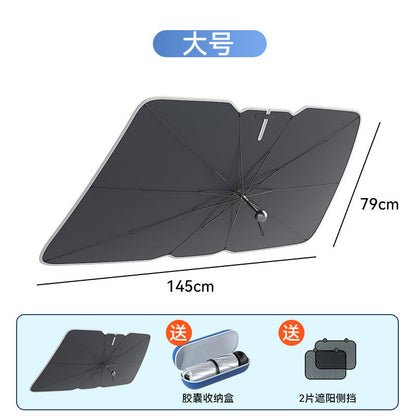 ☀️🚗 PROMO FLASH – 50 % DE RABAIS ! Pare-soleil pour pare-brise de voiture – Revêtement nano titane argenté, bloque 99 % des UV, pliable, étui capsule, léger (400 g), compatible avec tous les véhicules ✨